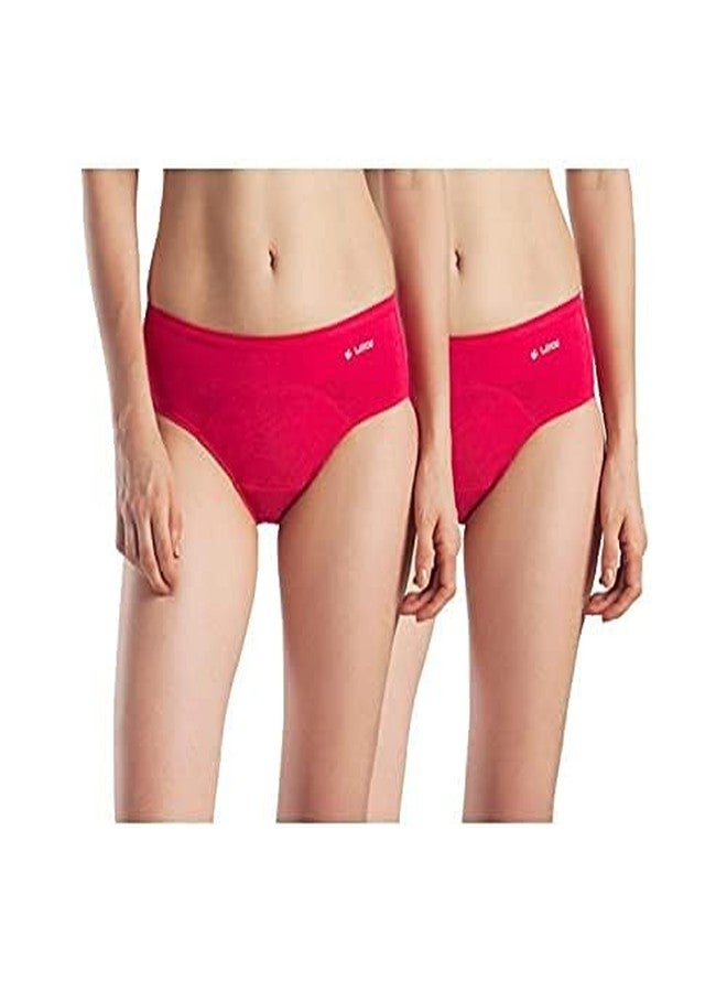Lavos Women's Period Panty Hipster Leak Proof Underwear for Low Flow, Reusable Odor & Stain Free Bamboo Cotton Anti-Bacterial Menstrual Periods Panties for Women (F.Pink/F.Pink-S) - Image 1